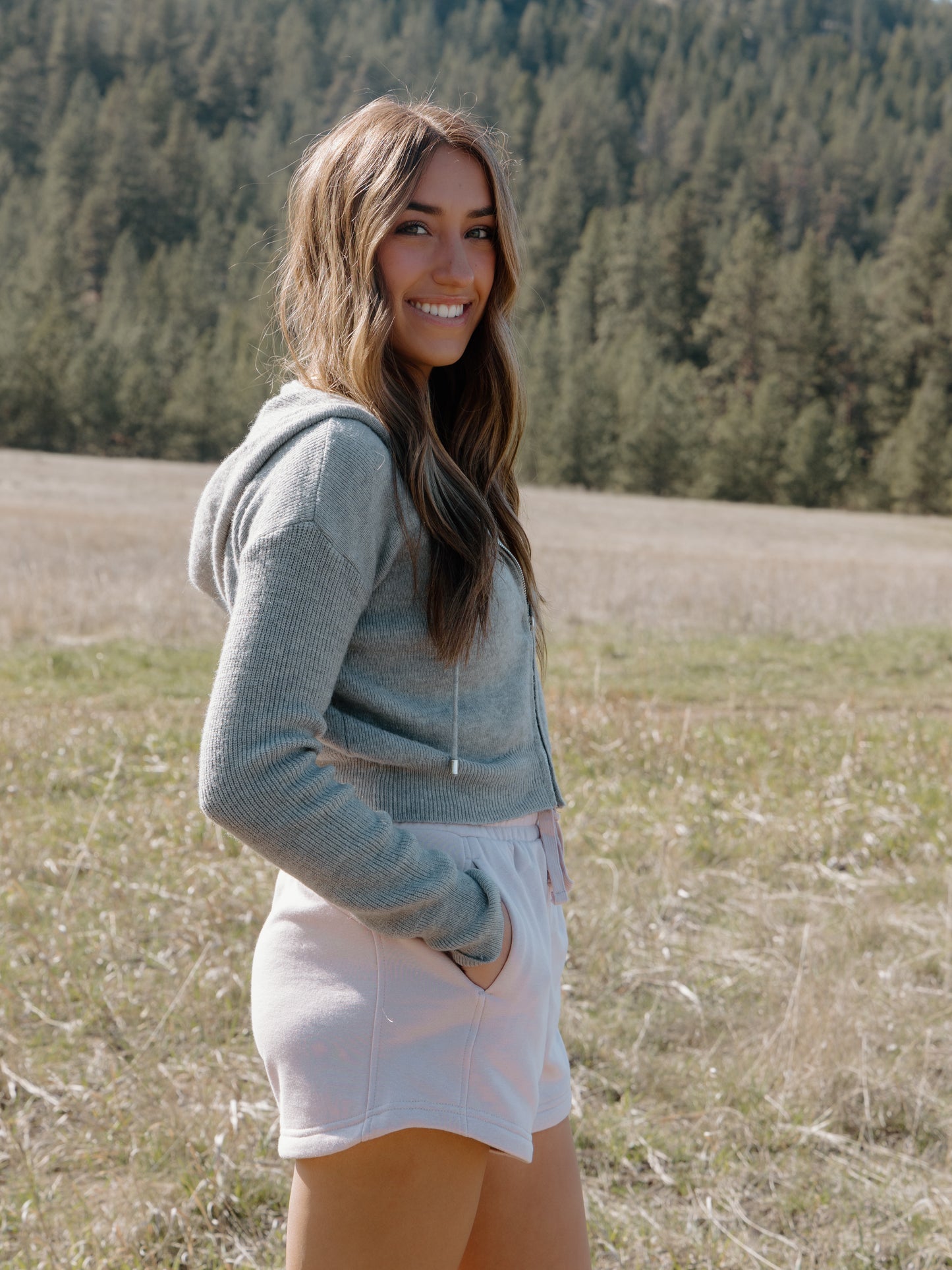 Kimberly Zip Up Knit Sweater Hoodie