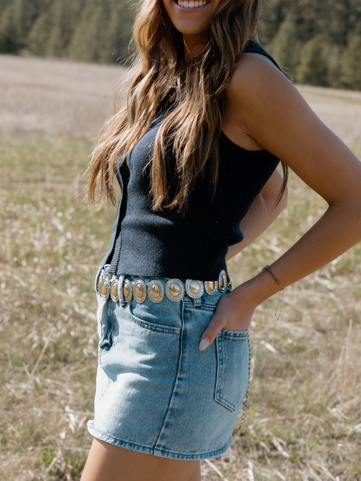 Sally Button Down Ribbed Sweater Top