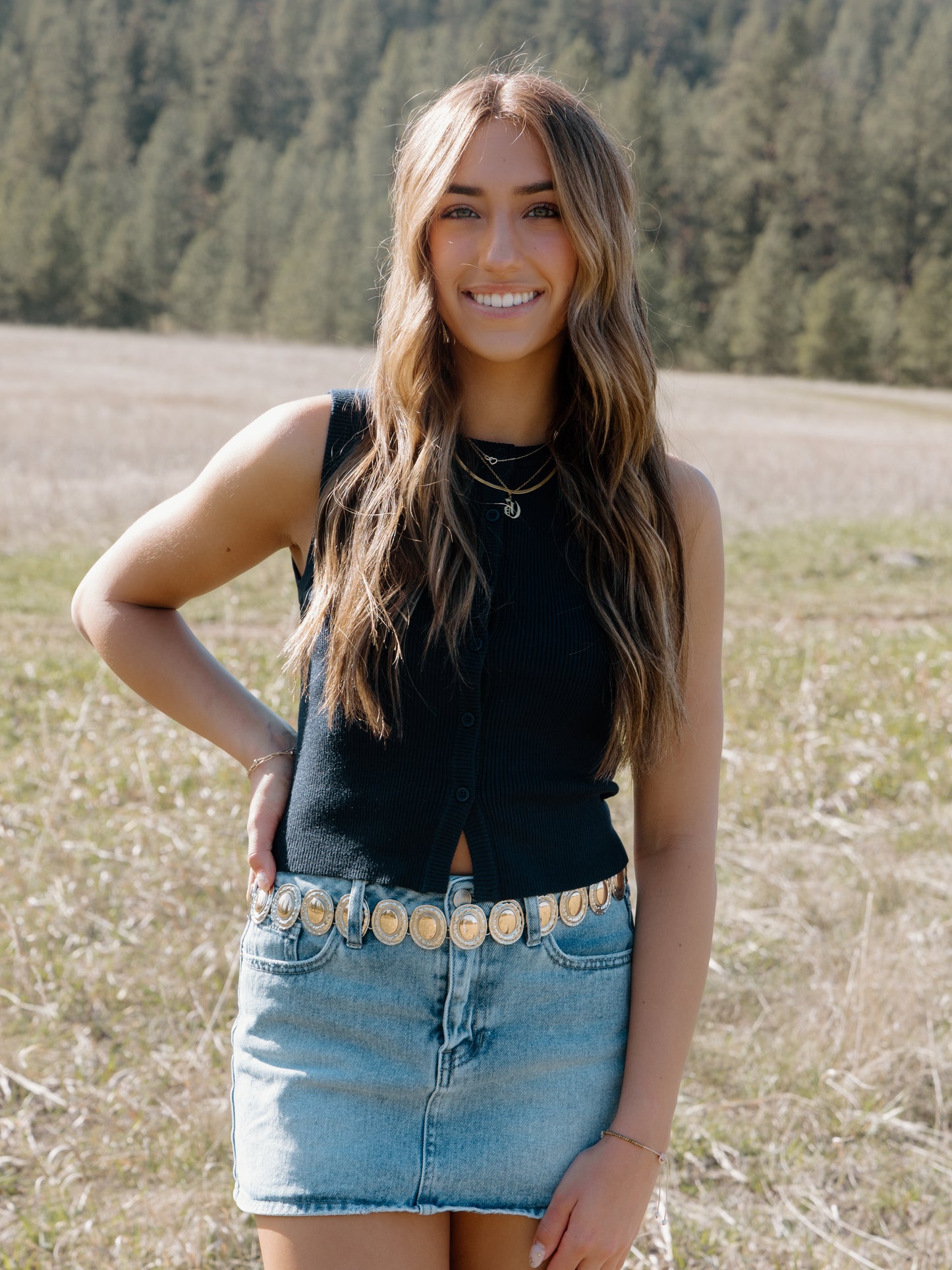 Sally Button Down Ribbed Sweater Top