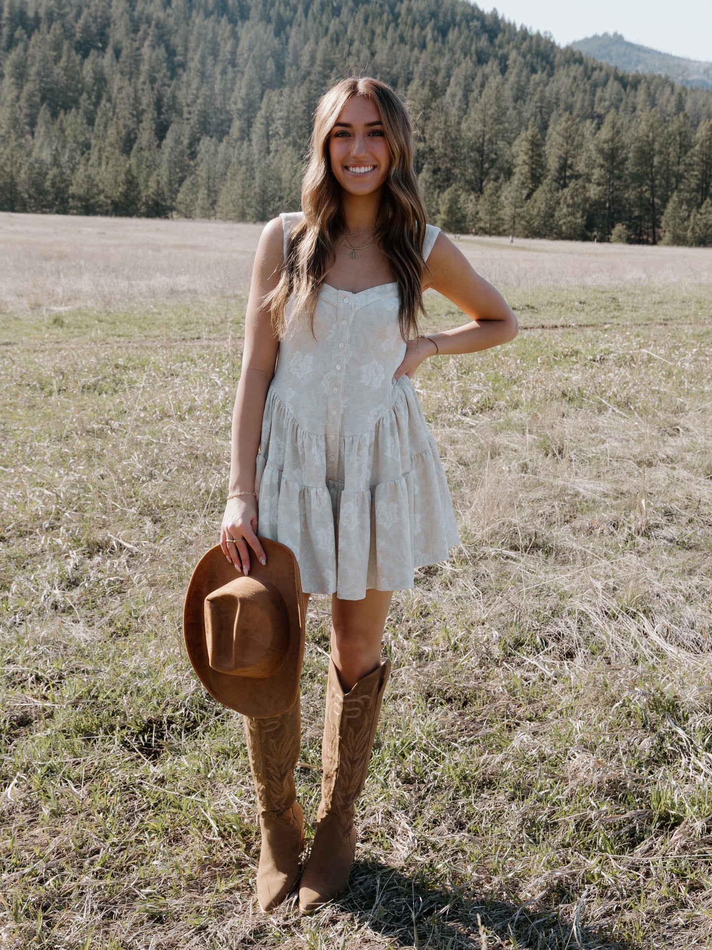 Floral Ruffled Romper Dress