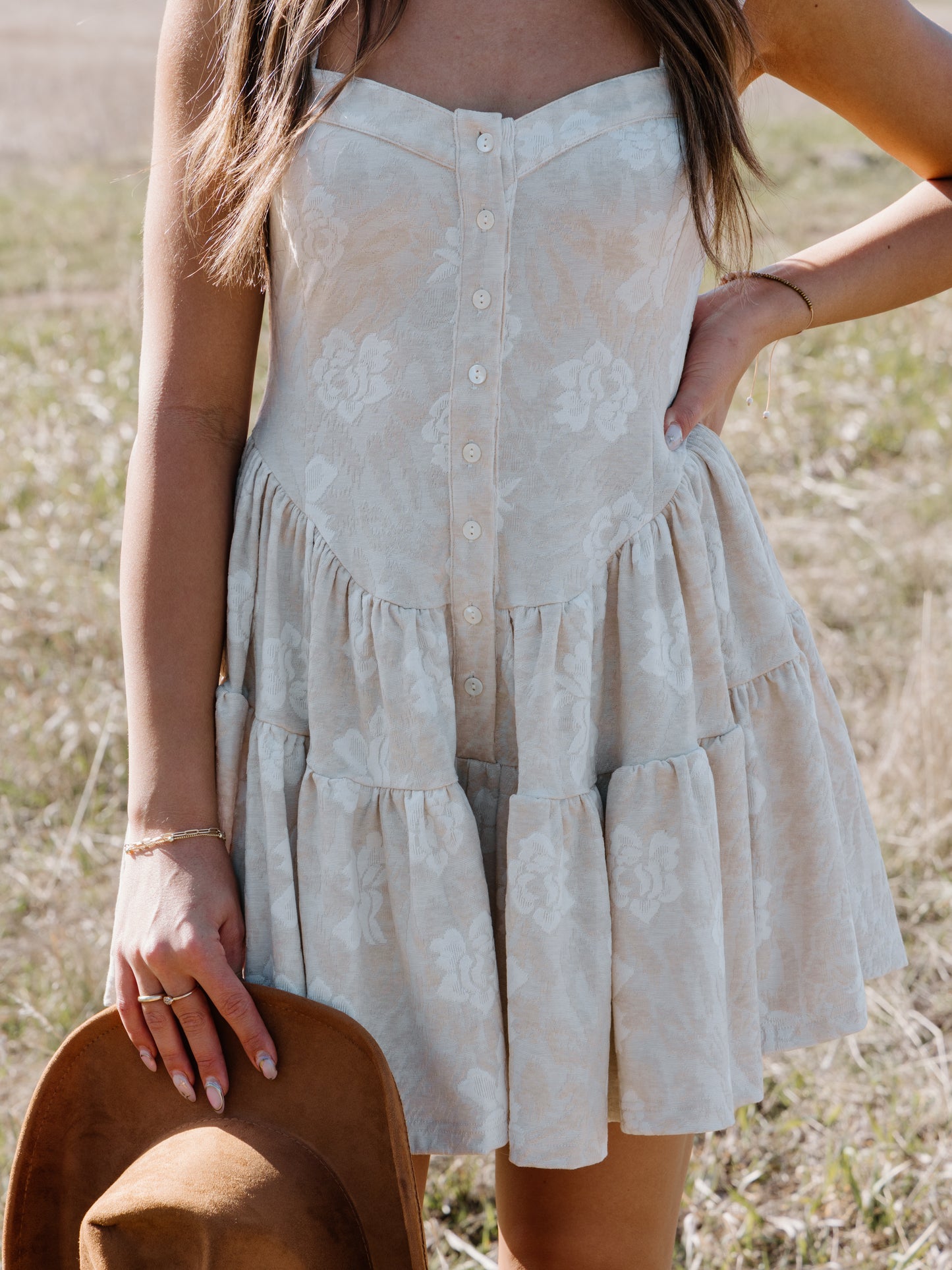 Floral Ruffled Romper Dress