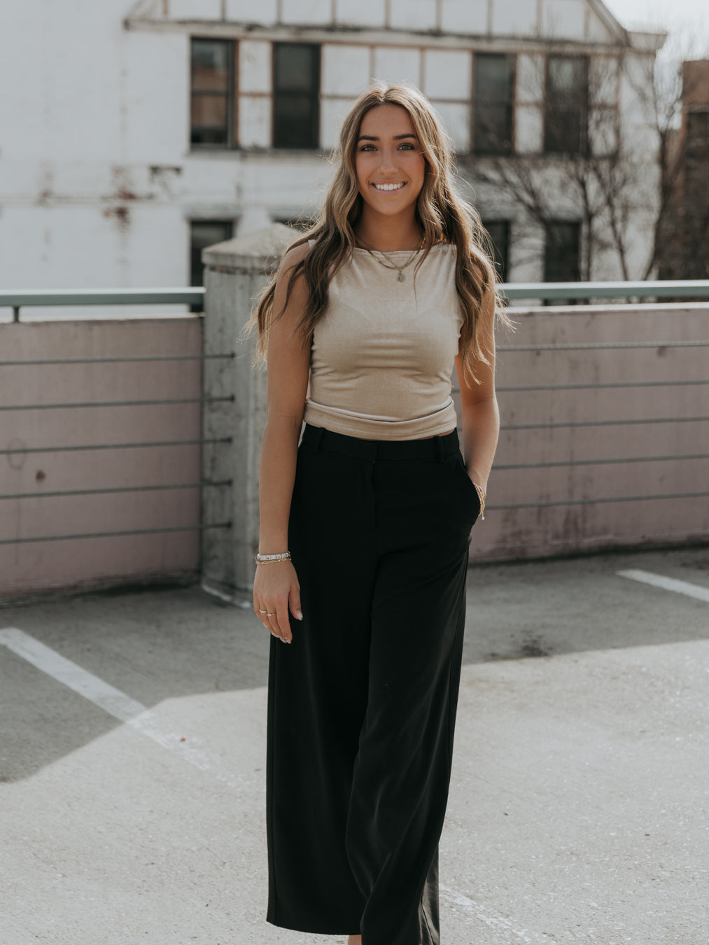Sadie Velvet Boat Neck Sleeveless Knit Top