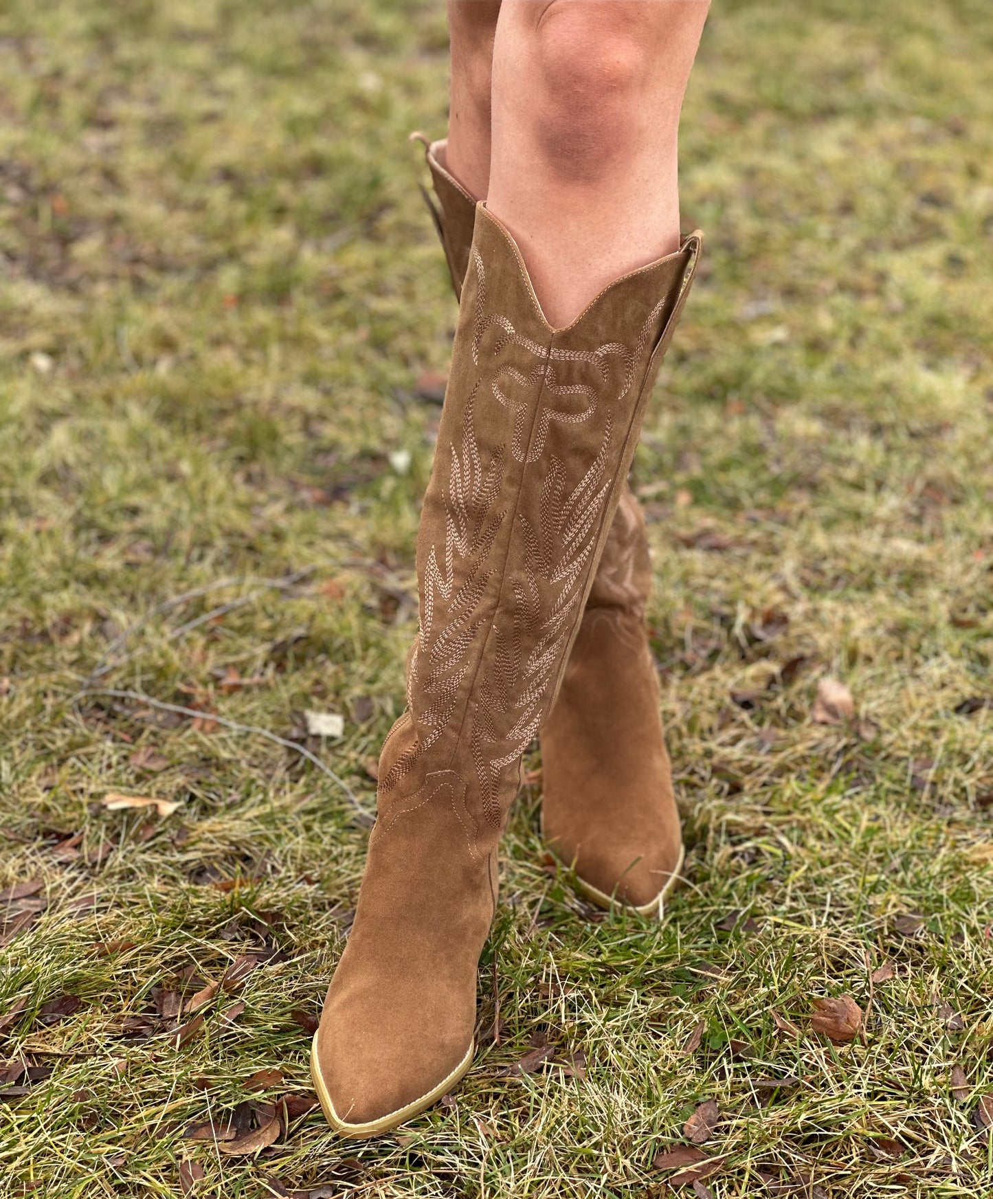 The Samara Brown Embroidered Western Boot