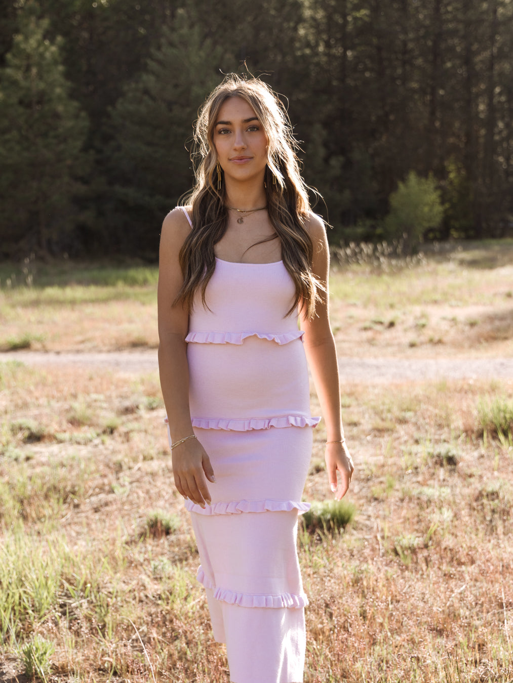 Lila Knit Tiered Maxi
