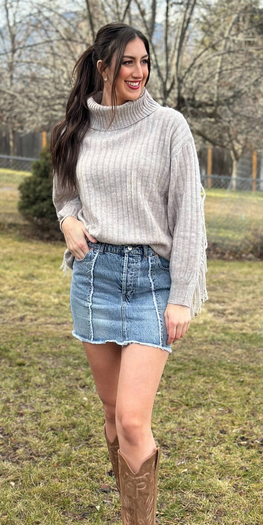 Eleanore Mini Denim Skirt