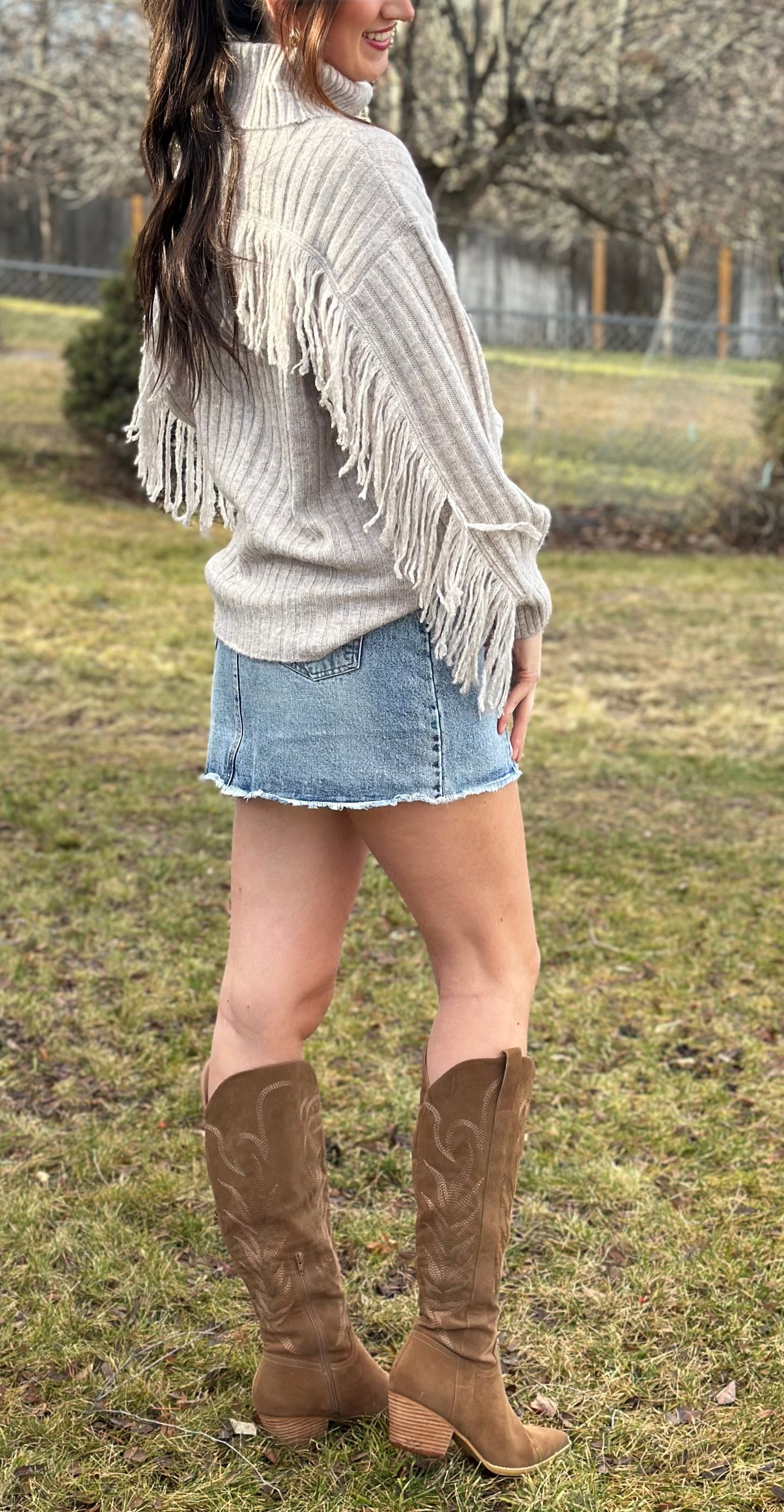 Eleanore Mini Denim Skirt